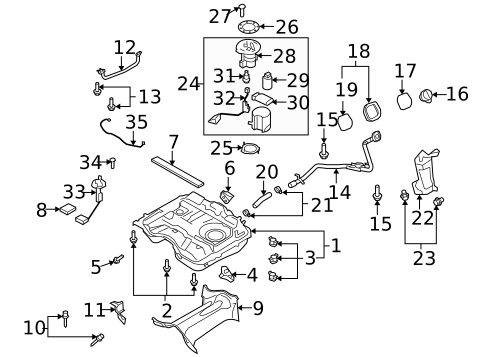 Fuel System Components for 2012 Mazda CX-9 #0
