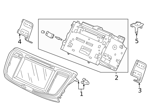 Navigation System Components for 2017 Honda Accord #1