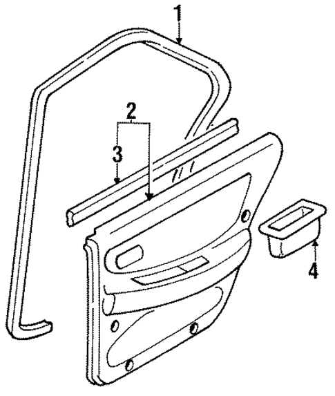 Interior Trim - Rear Door for 1994 Nissan Sentra #0