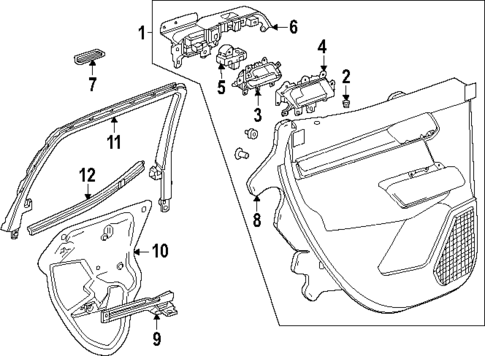 Interior Trim - Rear Door for 2025 GMC Terrain #0