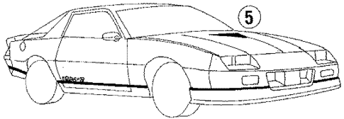 Stripe Tape for 1987 Chevrolet Camaro #1