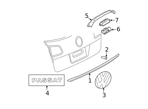 Exterior Trim - Lift Gate for 2009 Volkswagen Passat #0