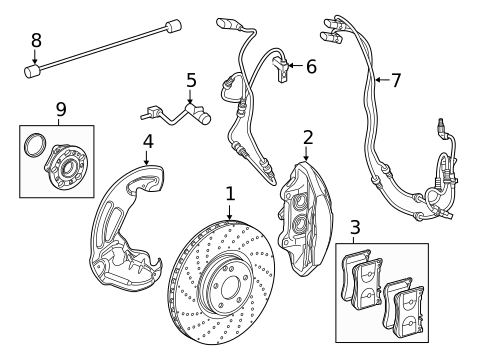 Front Brakes for 2019 Mercedes-Benz S 560 #1