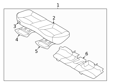 Rear Seat Components for 2012 Hyundai Elantra #5