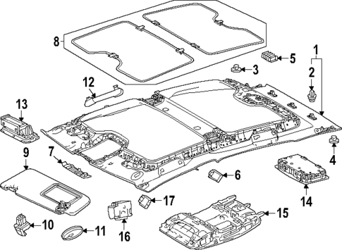 Interior Trim - Roof for 2024 Lexus RZ450e #1