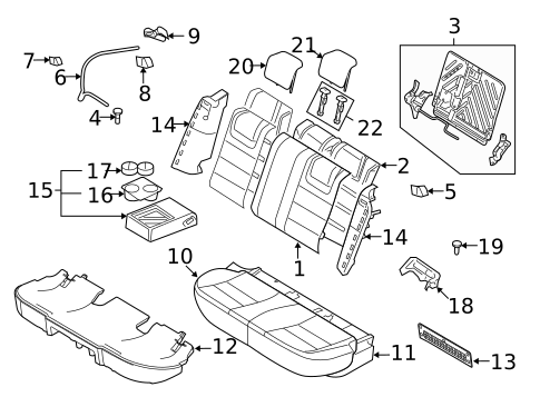 Rear Seat Components for 2010 Ford Fusion #0
