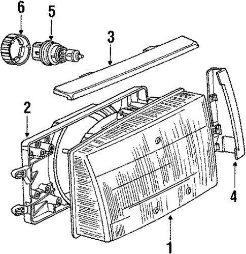 Headlamp Components for 1986 Volvo 244 #0