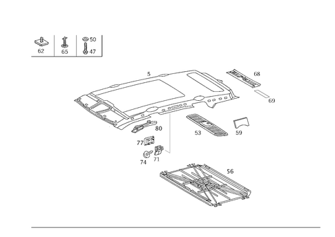 Headliner for 2003 Mercedes-Benz ML55 AMG #1