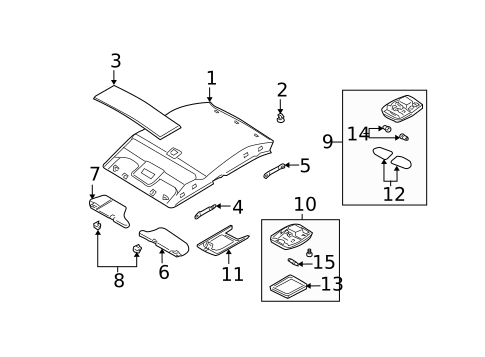 Interior Trim - Roof for 2005 Nissan Sentra #0