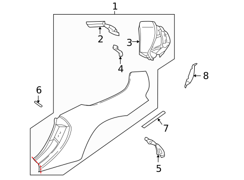 Quarter Panel & Components for 1999 Porsche 911 #1