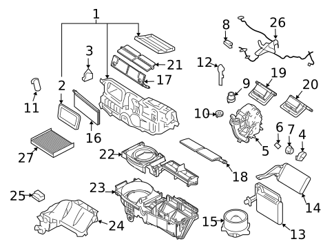 Evaporator Components for 2011 Mercury Milan #0