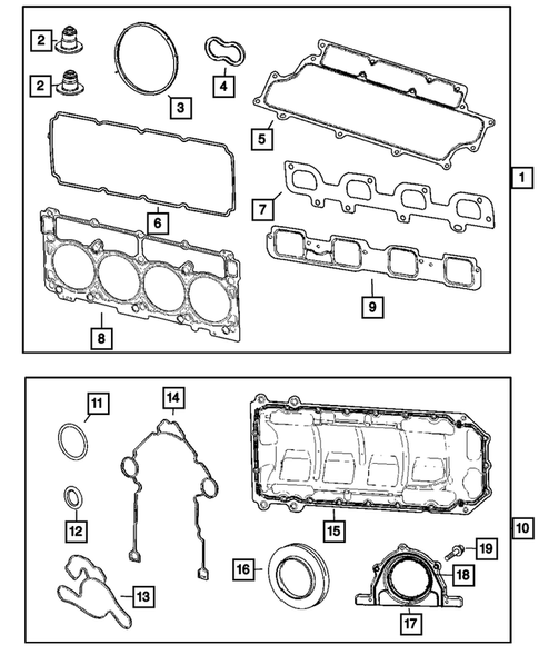 Engine Identification, Service Engines & Engine Service Kits for 2008 Jeep Grand Cherokee #0