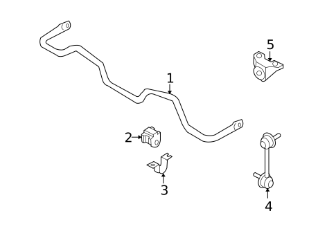 Stabilizer Bar & Components for 2008 INFINITI FX45 #0