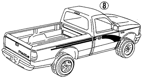 Stripe Tape for 1995 Mazda B3000 #1