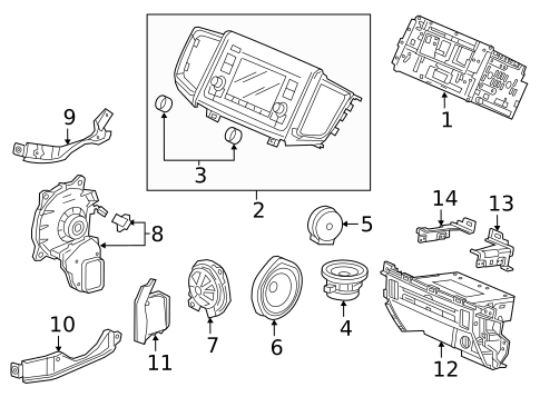Antenna & Radio for 2022 Honda Pilot #1