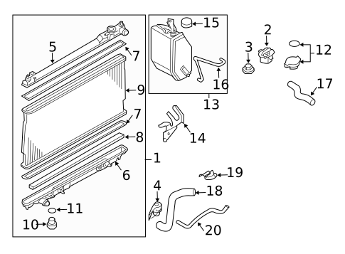 Radiator & Components for 2003 INFINITI G35 #0
