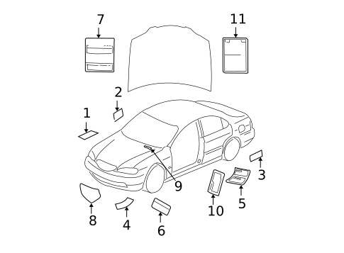 Information Labels for 2003 Acura TL #0