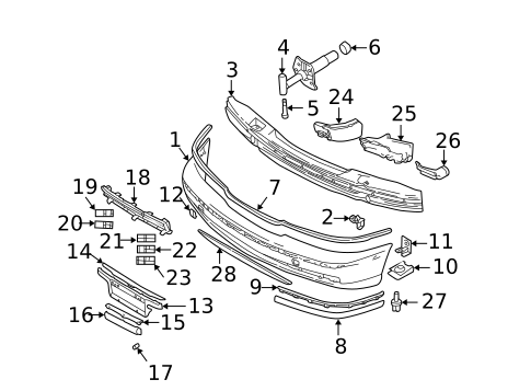 Bumper & Components - Front for 1997 BMW 540i #0