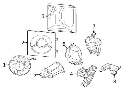 Cooling Fan for 2009 Porsche Cayman #1