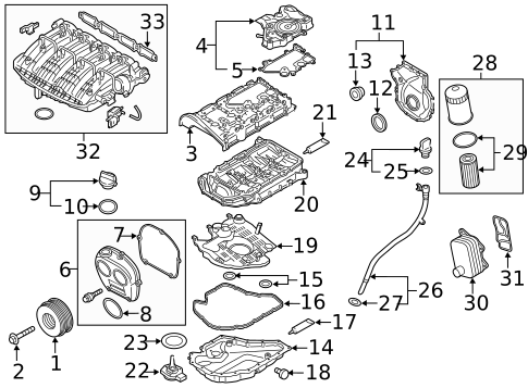 Engine Parts for 2019 Volkswagen Tiguan #1
