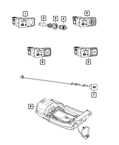 Radio, Antenna, Speakers, DVD, and Video systems for 2018 Jeep Cherokee #4