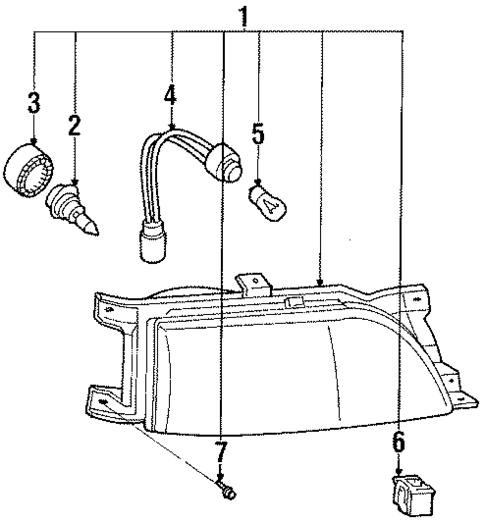 Bulbs - Chassis for 1991 Hyundai Sonata #3