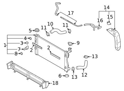Radiator & Components for 2022 Subaru Crosstrek #0