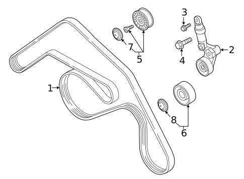 Belts & Pulleys for 2015 Audi A8 Quattro #0