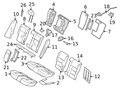 Rear Seat Components for 2015 Mercedes-Benz E63 AMG S #1