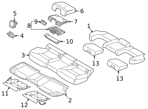 Rear Seat Components for 2018 Volvo V90 #2