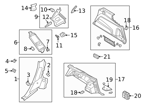 Interior Trim - Quarter Panels for 2022 Audi SQ7 #0