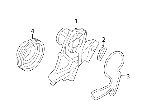 Water Pump for 2009 Hyundai Santa Fe #0