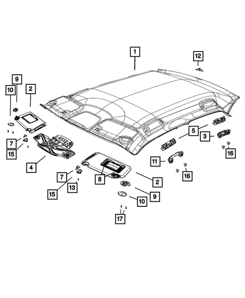 Headliners-Visors-Assist Straps for 2016 Chrysler 300 #0