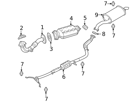 Brackets, Flanges & Hangers for 2001 Kia Sportage #1