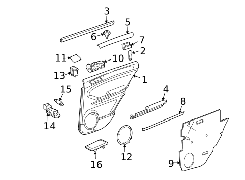 Rear Door for 2009 Mercedes-Benz ML320 #2