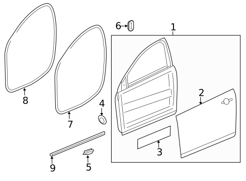 Door & Components for 2015 Buick Verano #0