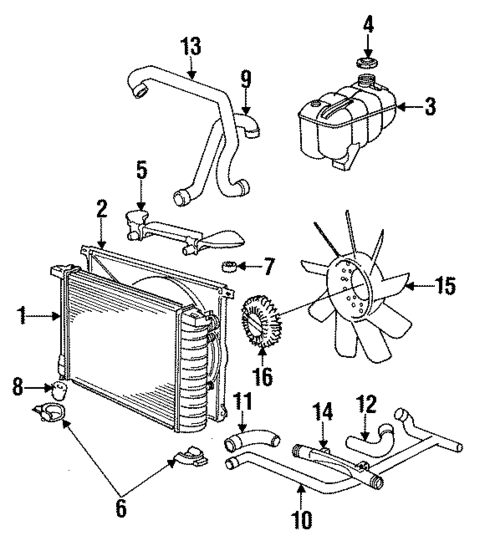 Fan for 1990 BMW 325i #1