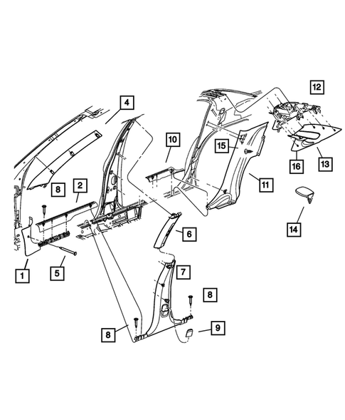 Panels-Mouldings, Scuff Plates for 2003 Chrysler Sebring #0