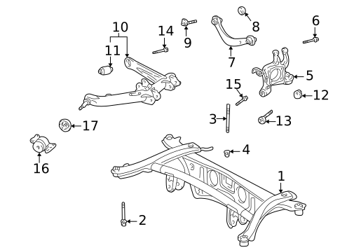 Rear Suspension for 2004 Pontiac Vibe #1