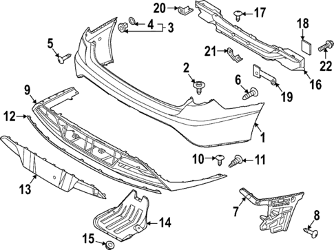 Bumper & Components - Rear for 2022 Hyundai Sonata #0