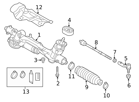 Steering Gear & Linkage for 2019 Audi A3 Quattro #2