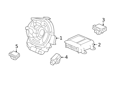 Air Bag Components for 2015 Honda Accord #3