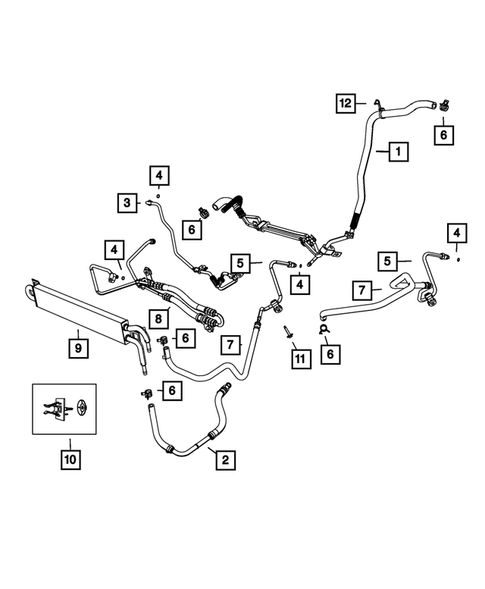 Power Steering Hoses for 2012 Jeep Grand Cherokee #1