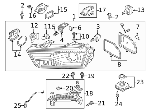 Bulbs - Chassis for 2017 Audi Q3 Quattro #0