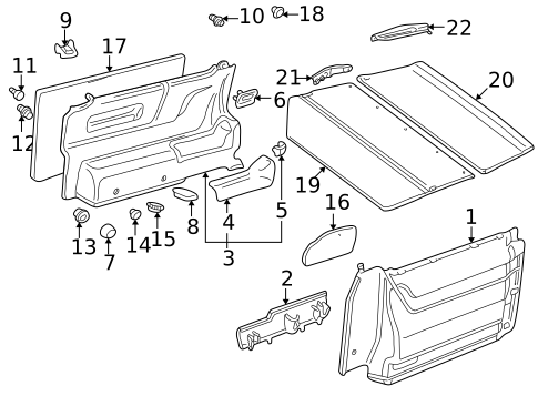 Interior Trim - Side Panel for 1997 Volkswagen EuroVan #1