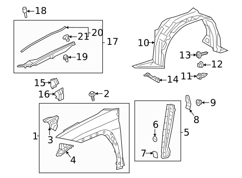 Fender & Components for 2020 Lexus UX200 #0