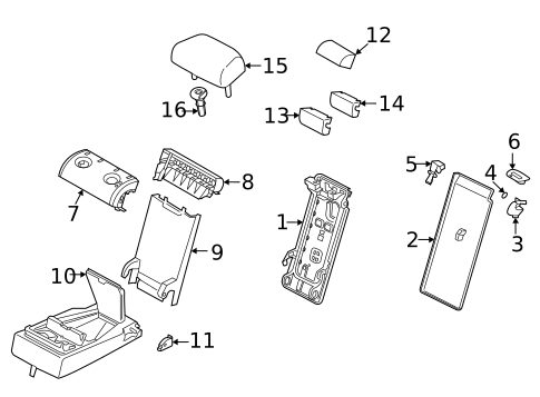 Rear Seat Components for 2025 BMW X6 #1