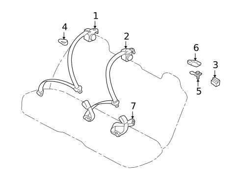 Seat Belt for 2001 Lexus IS300 #1