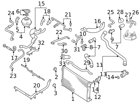 Radiator & Components for 2004 Volkswagen Beetle #2