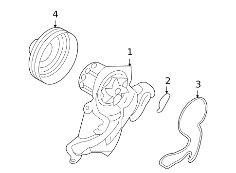 Water Pump for 2010 Hyundai Veracruz #0